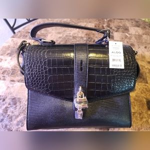 Aldo Top Handle Croc Crossbody Purse